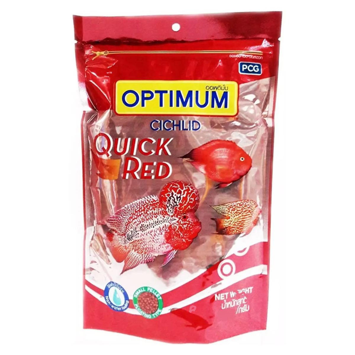 Picture of Optimum Happy Fins Cichlid Quick Red Fish Food, 100gm