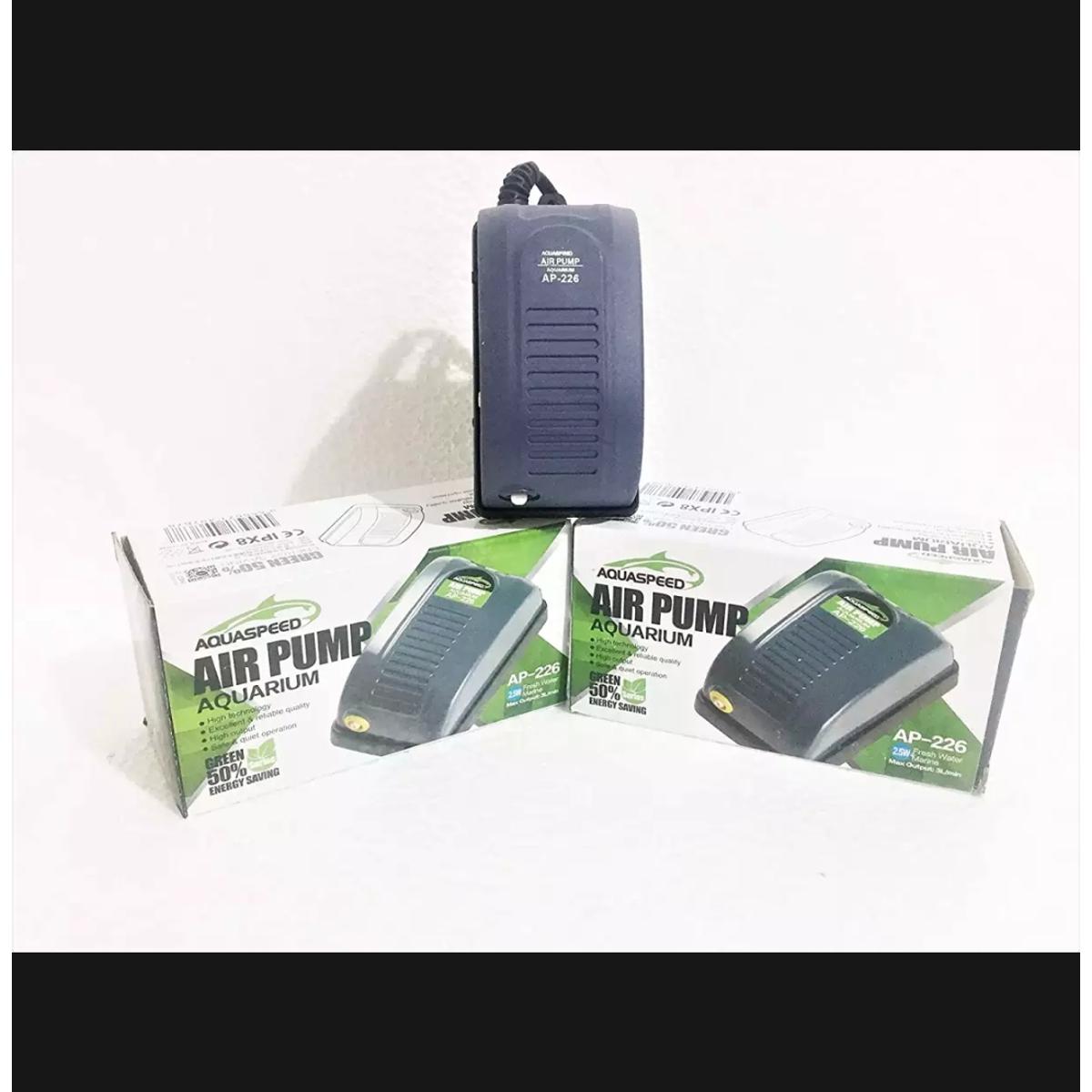 Picture of Aquaspeed 50% Energy Saving Aquarium Air Pump Compressor Oxygen 220-240V Transparent Body single Outlets Starter kits Fish Tank