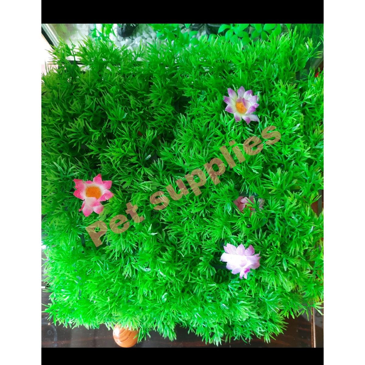 Picture of Aquarium Decoration Artificial  Green Grass (As Same As Picture) Aquario Plant Lawn Fish Tank Landscape - Aquarium