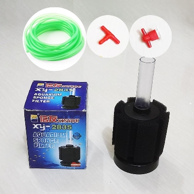 Picture of Aquarium Biochemical Sponge Filter (XINYOU XY-2835) - 20 TO 40 Liter With Pipe & T-Nozzle & T-controller. Use - Freshwater/Saltwater fish tank | Provide filtration and oxygen to your aquarium