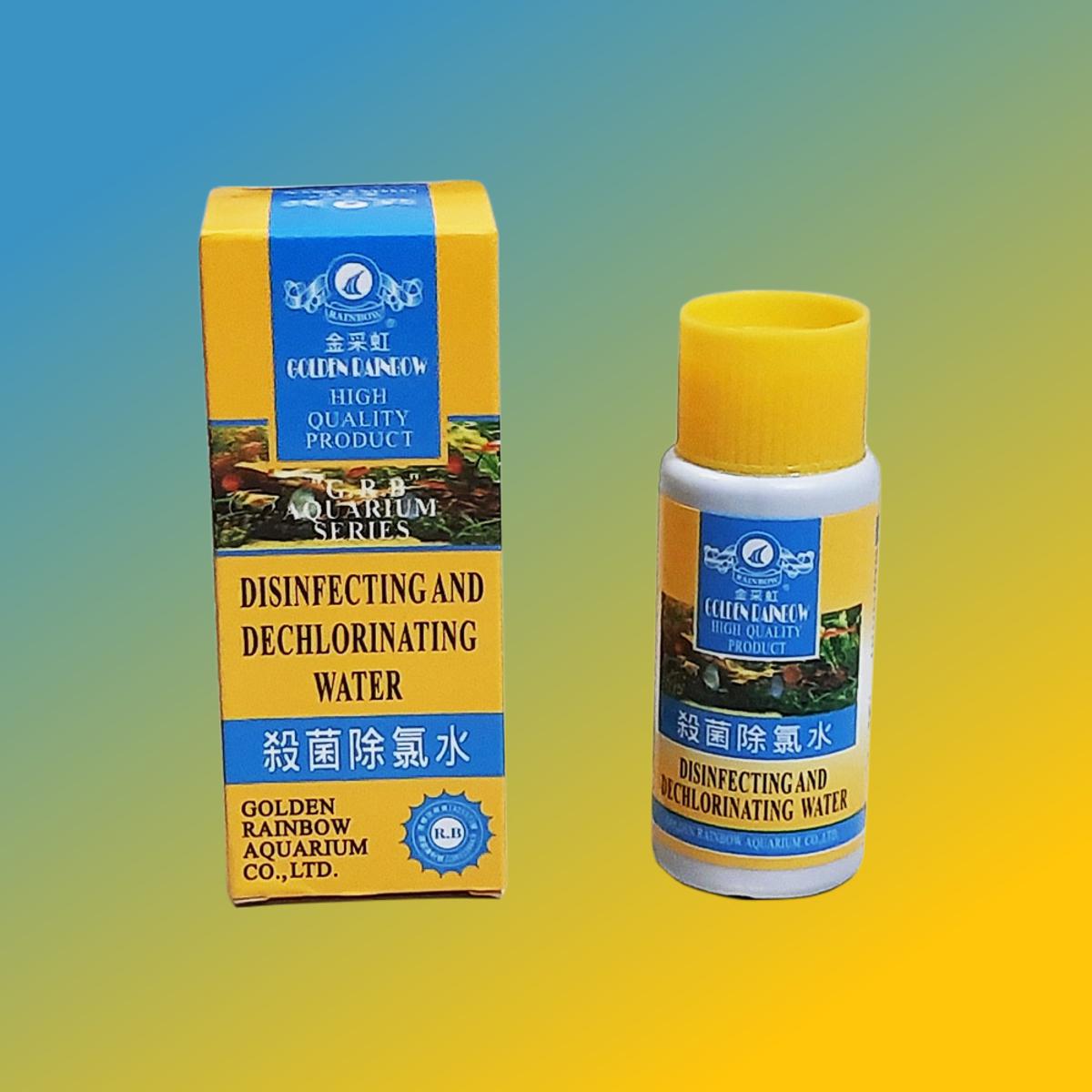 Picture of Golden Rainbow Aquarium Medicine (70ml) - Golden Rainbow High-Quality Disinfecting & Dechlorinating Water | Liquid Chlorine Removal Water Purification |
