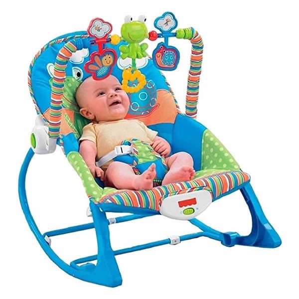 Picture of Toddler Baby Rocker with Musical Toy Bar and Vibration - Blue