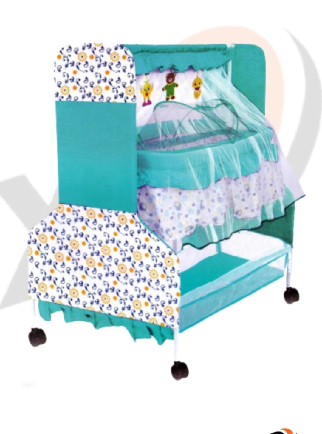 Picture of Dolna Bed For New Born Baby A Cozy Nest Cradle model no 732A dolna bed with mosquito net  Cash On Delivery Available