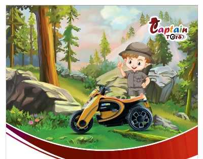 Picture of ACI Captain Excel Electric Bike with Foot Pickup & Bluetooth Music Control Red & Yellow  Cash On Delivery Available