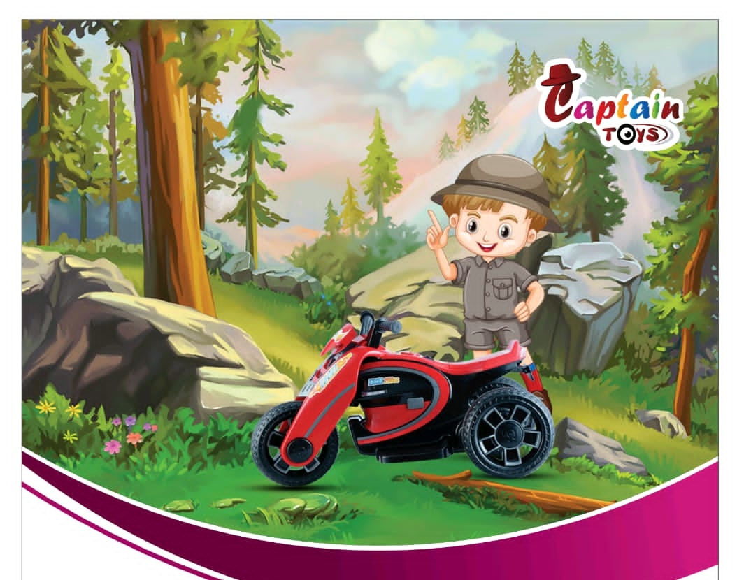 Picture of ACI Captain Excel Electric Bike with Foot Pickup & Bluetooth Music Control Red & Yellow  Cash On Delivery Available