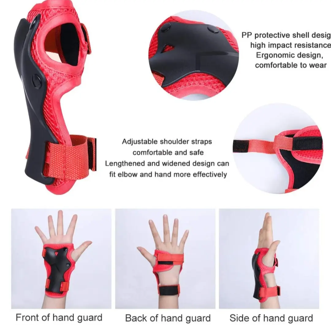 Picture of 7Pcs/set Boys & Girls Outdoor sport Protective Equipment Safety Guard Skate Cycling Safety Helmet Bicycle Helmet Protection Knee Elbow Pad