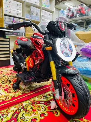 Picture of KTM Duke Pro Rechargeable Battery Operated Bike for Kids to Drive, Ride on Toy Kids Bike with Led Light, Music & USB | Baby Racing Battery Bike | Electric Bike for Kids 4 to 10 Years Boy Girl