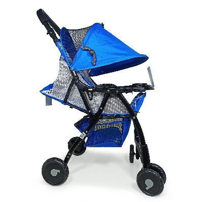 Picture of Lightweight Portable Baby Stroller Baby Trolley 722C Folding Pram for kids From Newborn to 3 Years With Back Rest, Food Tray & Wheel Lock