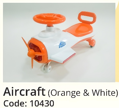 Picture of Aircraft Baby Swing Car this tricycle ensures stability and balance during rides. Its adjustable seat grows with your child