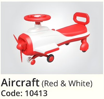 Picture of Aircraft Baby Swing Car this tricycle ensures stability and balance during rides. Its adjustable seat grows with your child