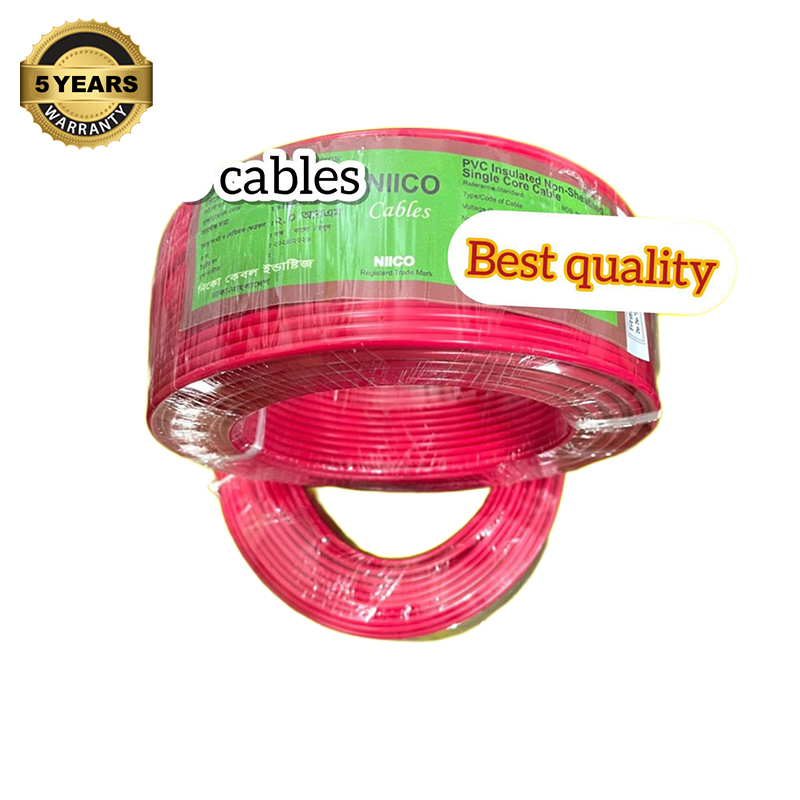 Picture of Niico House Waring Cable 2.0 RM Fireproof Copper cable 50 Gaj - 2.0 rm 3/20 Copper cable Red Color (50 Gaj=150 Feet) Copper Wire