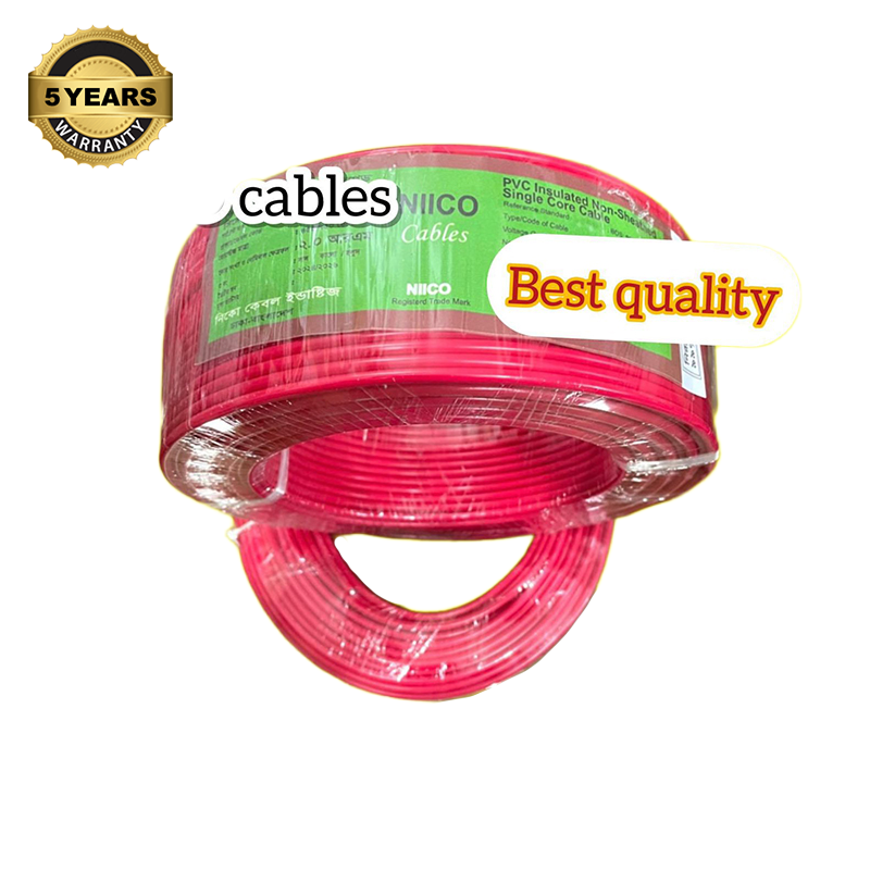 Picture of Niico House Waring Cable  2.0  RM Fireproof  Copper cable  20 Gaj - 2.0 rm  3/20  Copper cable Red Color (20 Gaj=60 Feet) Copper Wire