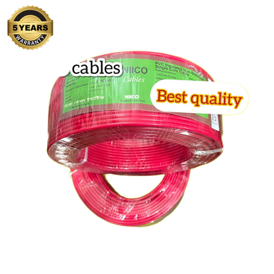Picture of Niico House Waring Cable  2.0  RM Fireproof  Copper cable  1 coil - 2.0 rm  3/20  Copper cable Red Color (95 Gaj=284 Feet) Copper Wire