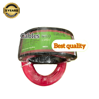 Picture of Niico House Waring Cable  1.3 RM Fireproof  Copper cable  20 Gaj - 1.3 rm (3-W) 3/22  Copper cable Black Color (20 Gaj=60 Feet) Copper Wire