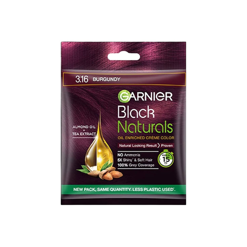 Picture of Garnier Black Naturals Oil Enriched Creme Hair Colour Burgundy 20ml + 20ml