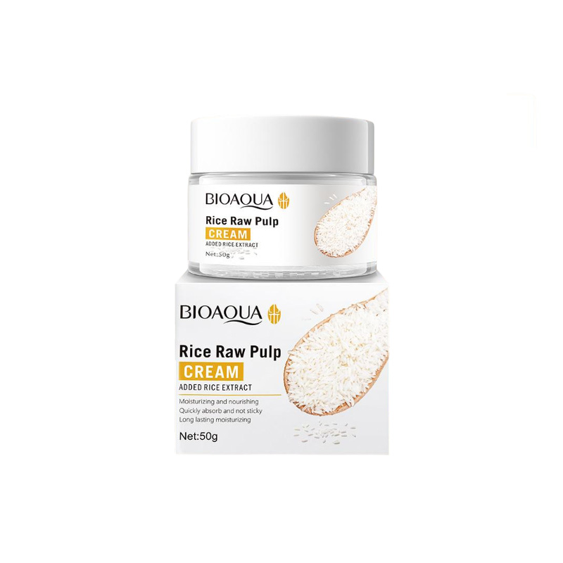 Picture of Bioaqua Rice Raw Pulp Rice Extracted Hydrating & Moisturizing Face Cream - 50g