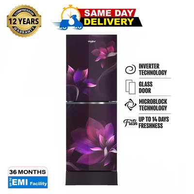 Picture of Whirlpool 236 Liter Freshmagic Pro Inverter Glass Door Refrigerator