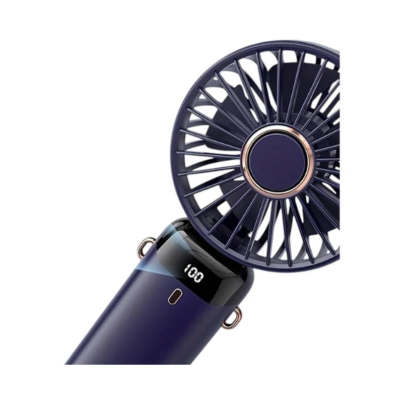 Picture of Portable Mini Fan - USB Rechargeable Battery with LED Light - Fasting Charging and Low Power Consumption - Adjustable Speed