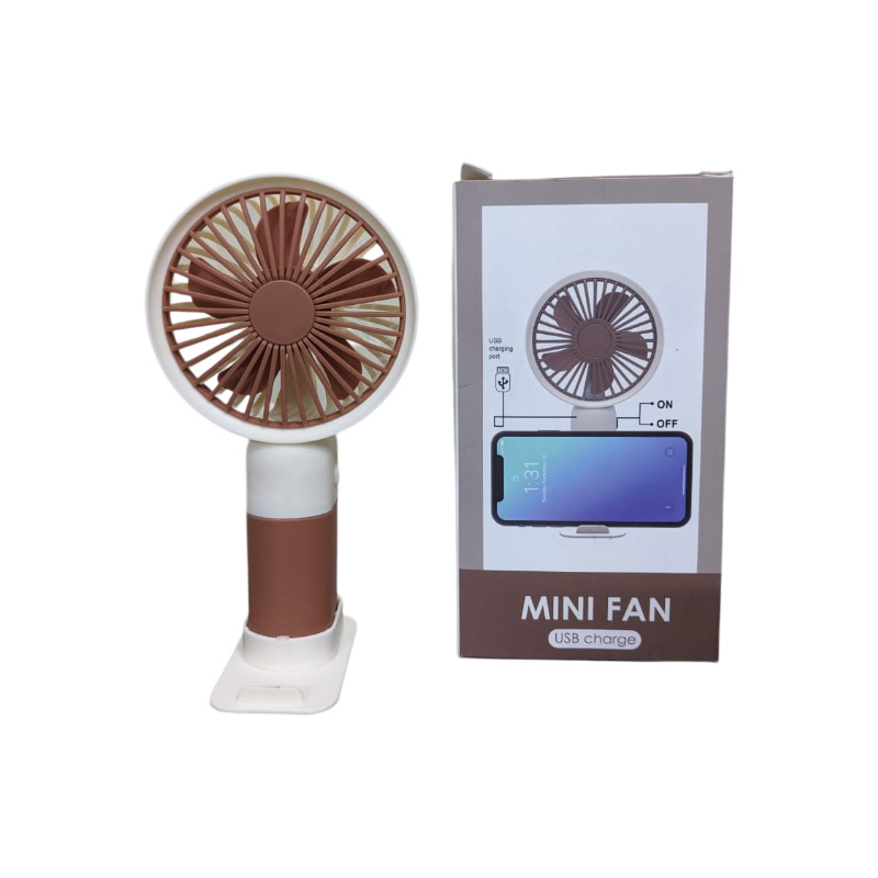 Picture of Portable Mini Fan - USB Rechargeable Battery with LED Light - Fasting Charging and Low Power Consumption - Adjustable Speed