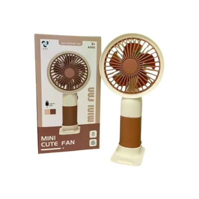 Picture of Portable Mini Fan - USB Rechargeable Battery with LED Light - Fasting Charging and Low Power Consumption - Adjustable Speed