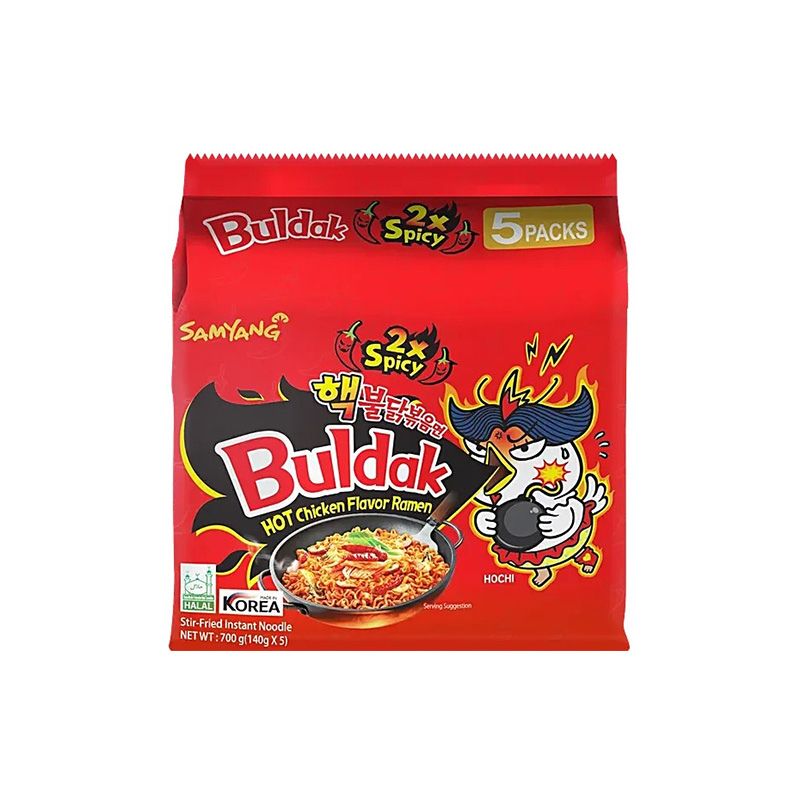 Picture of Samyang buldak noodles hot chicken flavor ramen 2xspicy 140g *5 piece