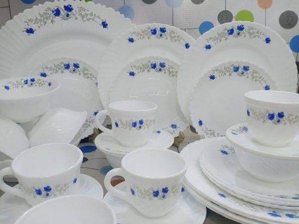 Picture of 20 Pcs Pyrex Opal Glassware White Oven Save Dinner Set - Dinner Set
