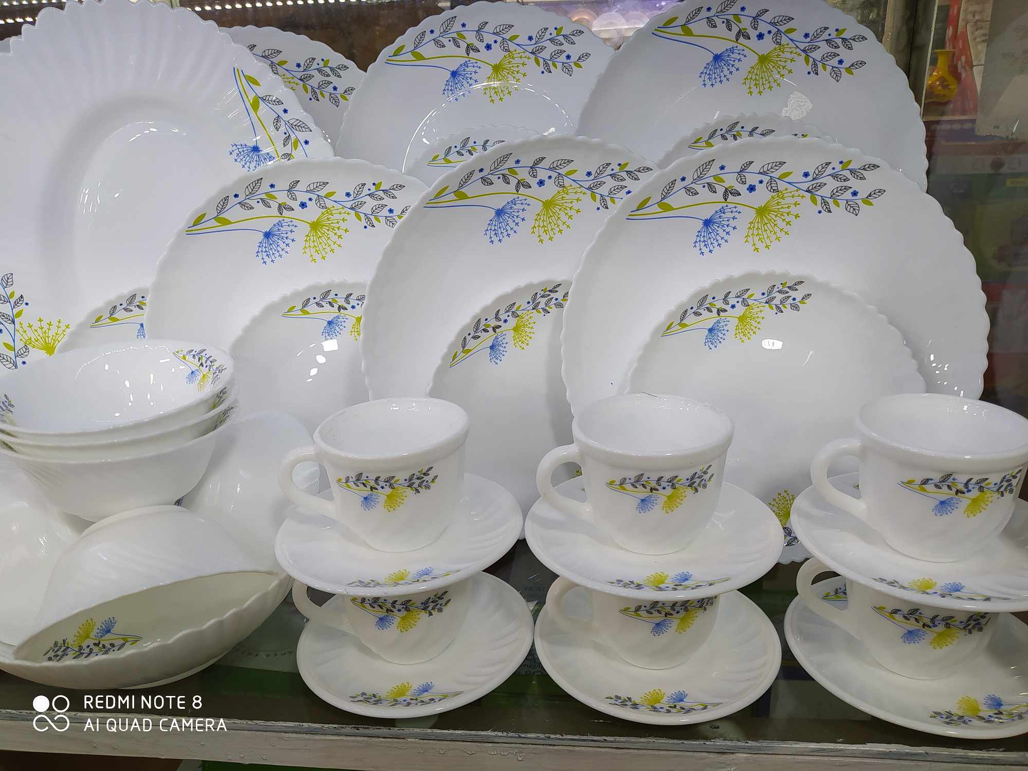 Picture of 20 Pcs Pyrex Opal Glassware White Oven Save Dinner Set - Dinner Set