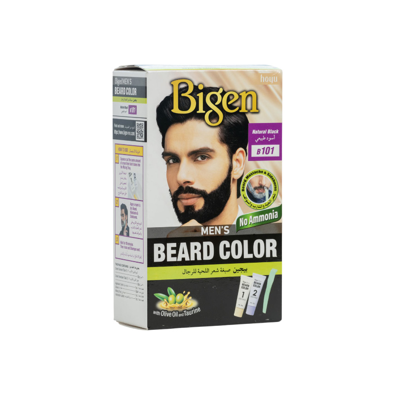 Picture of International Thailand product Bigen men's Beard colour natural black shade no 101 used for male - 40 GM+ 40 GM