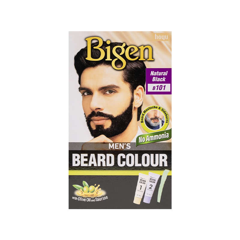 Picture of International Thailand product Bigen men's Beard colour natural black shade no 101 used for male - 40 GM+ 40 GM