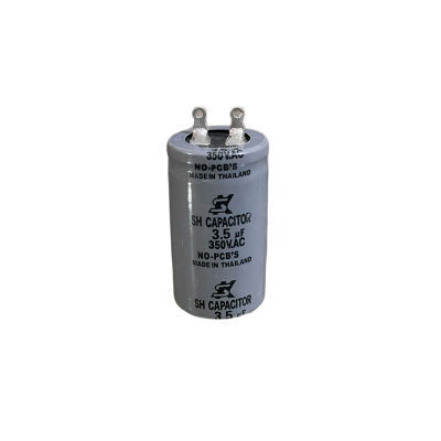 Picture of Ceiling Fan Capacitor Model=SH 3.5uf =350 V.AC Made In Thailand Capacitor=3.5 UF