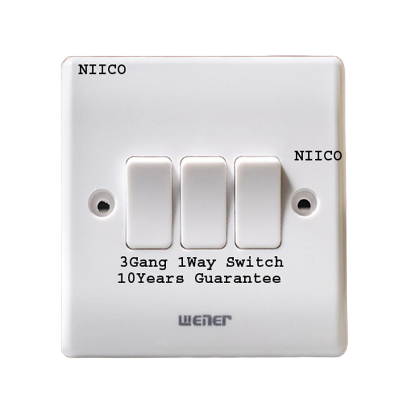 Picture of Wener Switch 3Gang 1Way Switch-10 Years Warranty