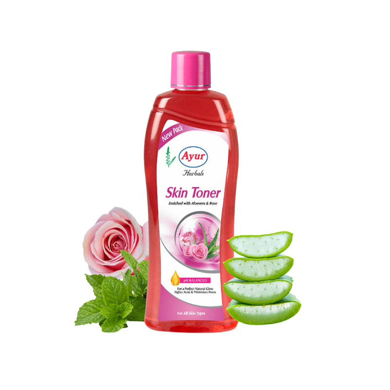 Picture of AYUR HERBALS Skin Toner Enrished with Rose, Aloe & Mint For Glowing Skin I Men & Women  (100 ml)