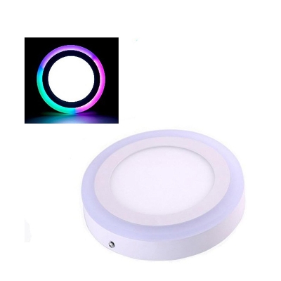 Picture of LED Round Surface Mounted Panel Metal Body Light 18W+6W Pink+Green+Blue Edge