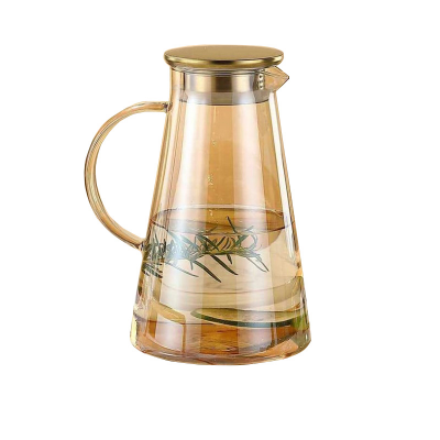 Picture of Progressive - 1400ml 47.3oz DELI Borosilicate Custom Teapot Bottles Large Water Milk Glass Jug with Lid - Kitchen & Dining