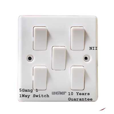 Picture of Winer Switch 5Gang 1Way Switch-10 Years Warranty