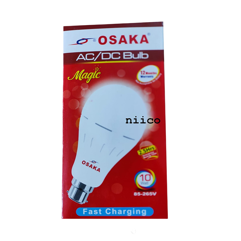 Picture of OSAKA ACDC LED ECO Bulb Emergency White Light= 10 Watt Pin Type Light (2.5 Hour Backup)- 1 Year Warranty