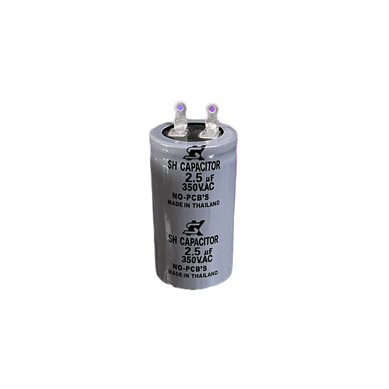 Picture of Ceiling Fan Capacitor Model=SH 2.5uf =350 V.AC Made In Thailand Capacitor=2.5 UF