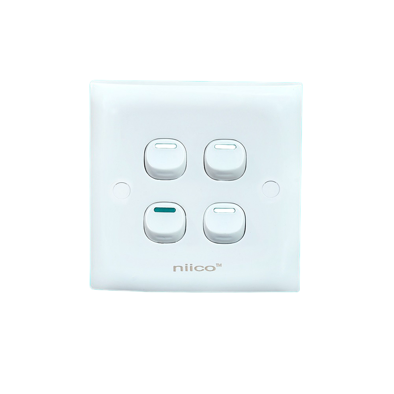 Picture of NIICO Classic 4 Gang 1 Way Wall Switch ( 5 Year Warranty)