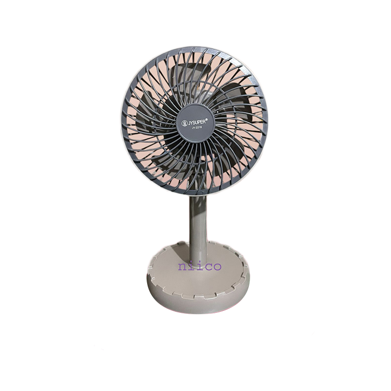 Picture of Rechargeable Moving Charger Fan  Portable Professional  Mini Table Fan Model: Joy Super JY-2218 -002 Strong Wind Left to Right Oscillating Angle 45 Degrees - (1 Year Warranty)