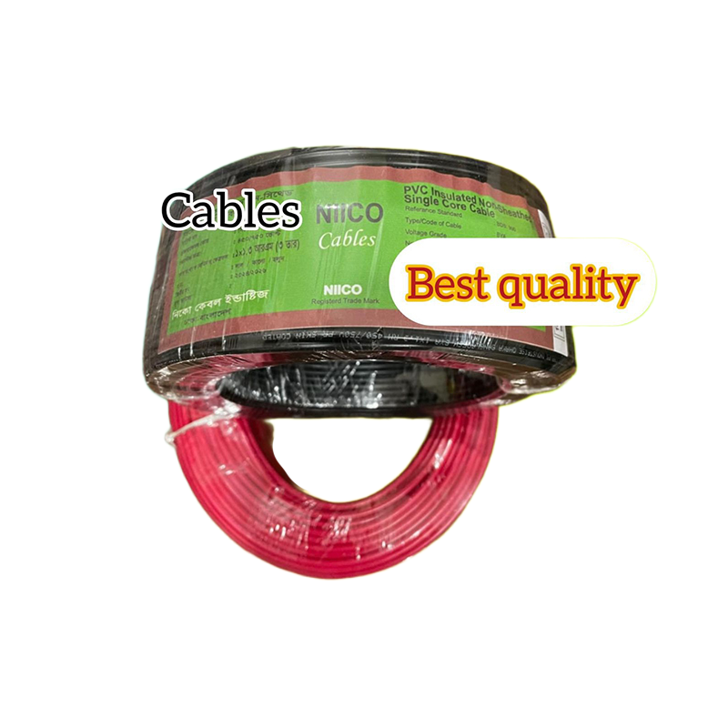 Picture of Niico House Waring Cable 1.3 RM Fireproof Copper cable 50 Guj - 1.3 rm (3-W) 3/22 Copper cable Black Color -(5 Year Warranty )-50 Guz=150 Foot Copper Wire