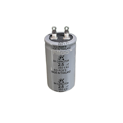 Picture of Niico Ceiling Fan Capacitor Model niico=SH 2.5uf =350 V.AC Made In Thailand Original Capacitor=2.5 UF ( 1 Year Warranty)