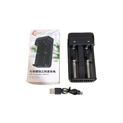 Picture of Universal double Charger For 3.7V 18650 16340 14500 Li-ion Rechargeable Battery With Usb Port -1 Year Warranty