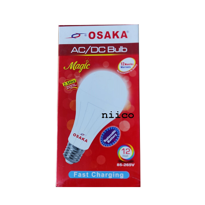Picture of OSAKA ACDC LED ECO Bulb Emergency White Light= 12 Watt Pass Type Light (2.5 Hour Backup)- 1 Year Warranty