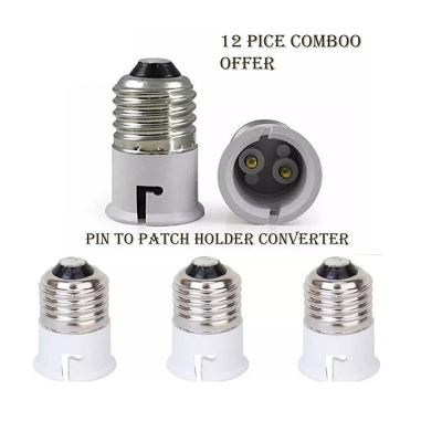Picture of Bulb Base Socket Holder Converter (Pin To Pass)-12 PCS Combo