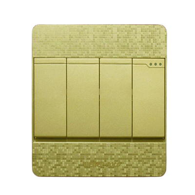 Picture of Exclusive  Winer Gold Switch 4Gang 1Way Switch-(7 Years Repless Warranty)