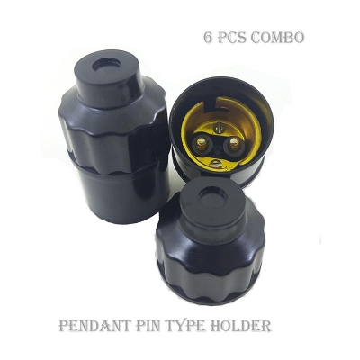 Picture of Safety Pendant Holder Black Color For Pin Type Light (6 PCS Combo)