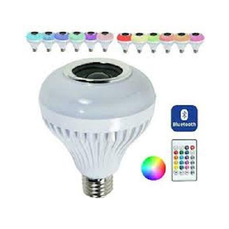 Picture of LED Bluetooth Smart Music Colored led Light Bulb With Remote Control& Bluetooth Speaker RGB Changing Color Music Lamp Built-in Audio Speaker-Pass Folder