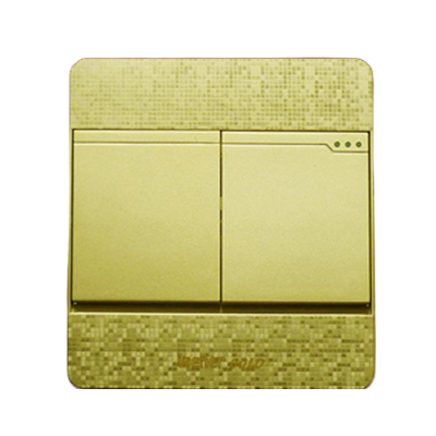 Picture of Exclusive  Winer Gold Switch 2Gang 1Way Switch-(7 Years Repless Warranty)