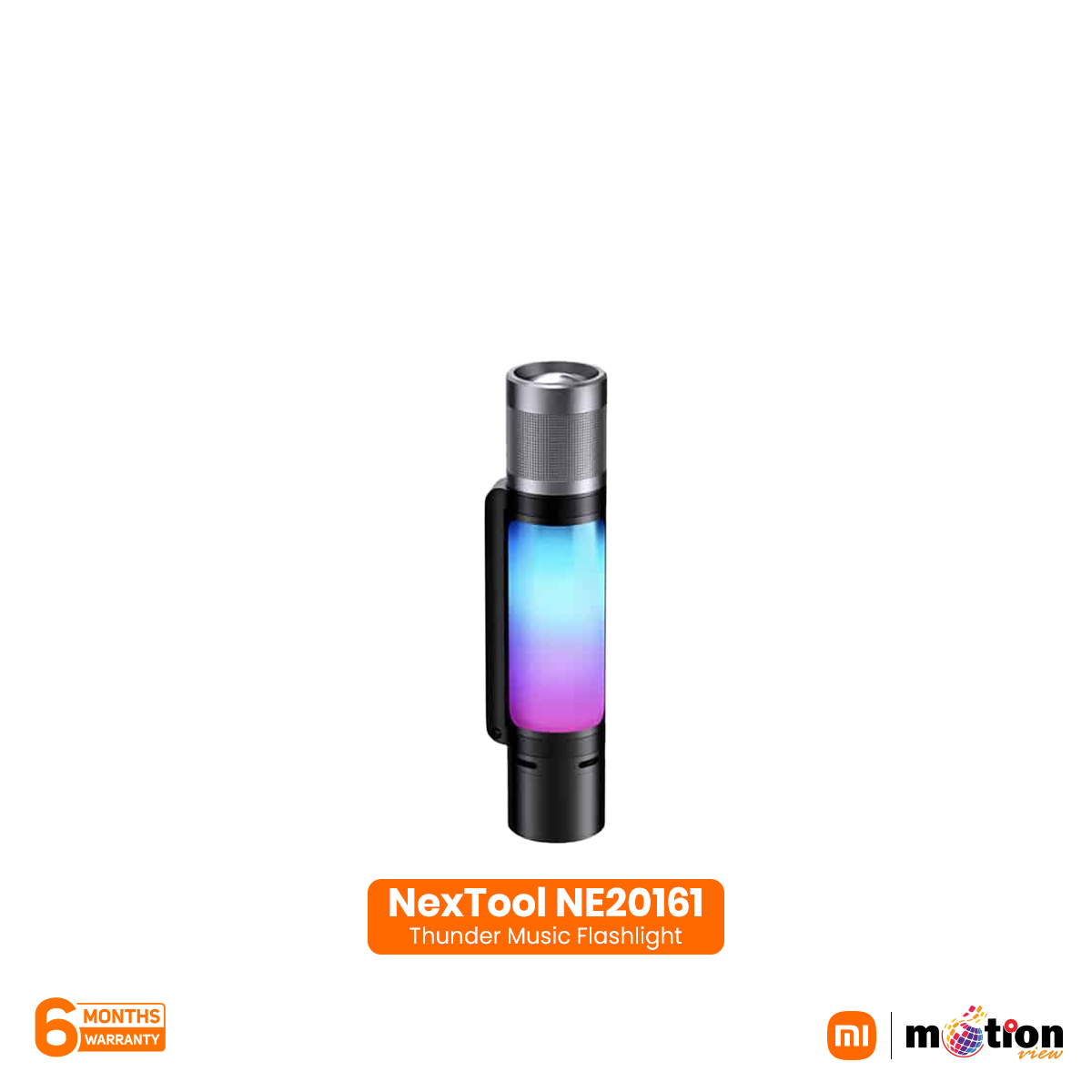 Picture of NexTool NE20161 Outdoor 12 in 1 Thunder Music Flashlight 900lm- Black