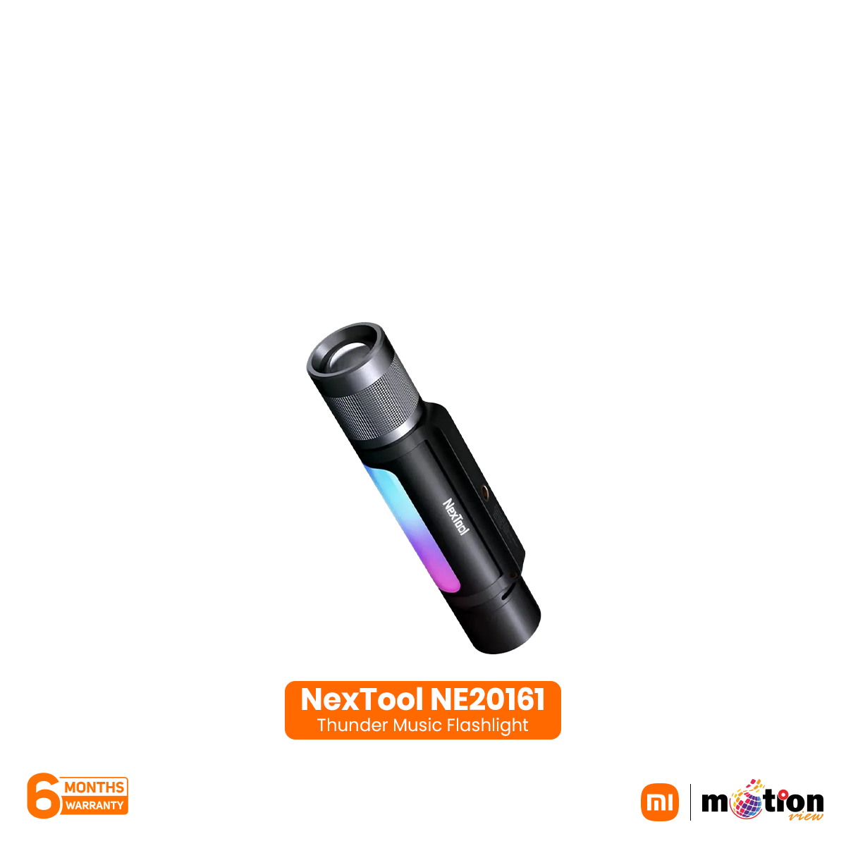 Picture of NexTool NE20161 Outdoor 12 in 1 Thunder Music Flashlight 900lm- Black